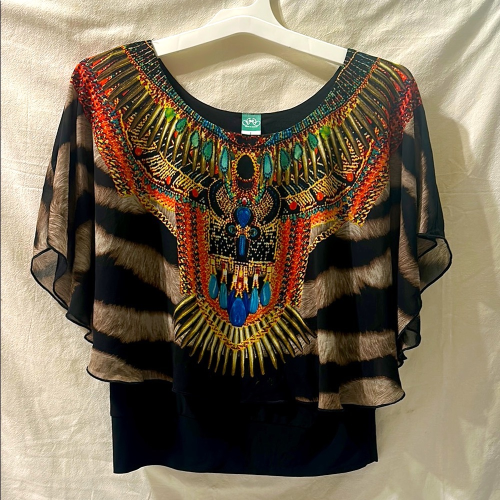 Colorful Patterned Women's Top